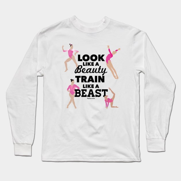 PINK: Look like a beauty, train like a beast Long Sleeve T-Shirt by Flipflytumble